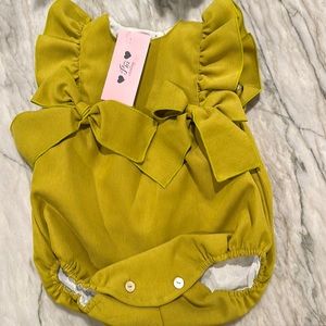 Bubble romper for a baby girl